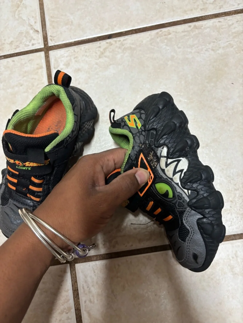 Skechers Kids' Skech-O-Saurus Light Up Sneakers 11c - Picture 7 of 7